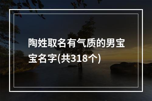 陶姓取名有气质的男宝宝名字(共318个)