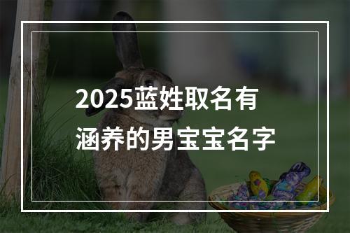 2025蓝姓取名有涵养的男宝宝名字