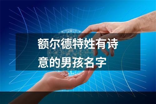 额尔德特姓有诗意的男孩名字