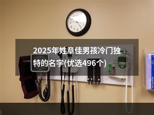 2025年姓章佳男孩冷门独特的名字(优选496个)