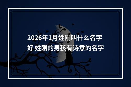 2026年1月姓刚叫什么名字好 姓刚的男孩有诗意的名字