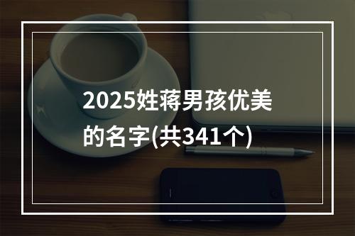 2025姓蒋男孩优美的名字(共341个)