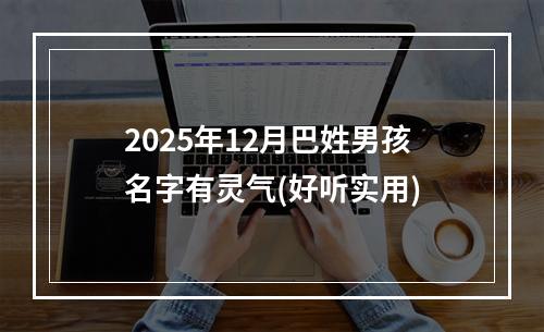 2025年12月巴姓男孩名字有灵气(好听实用)