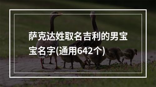 萨克达姓取名吉利的男宝宝名字(通用642个)
