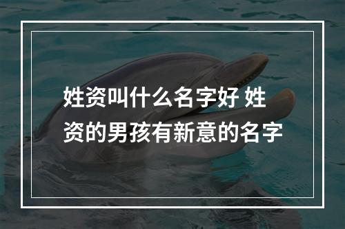 姓资叫什么名字好 姓资的男孩有新意的名字