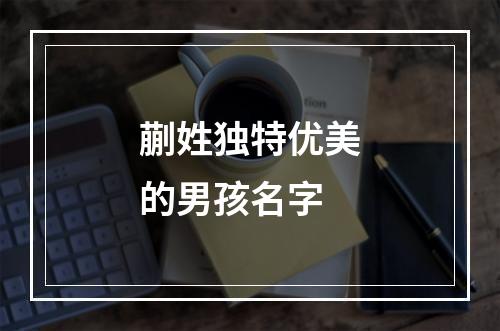 蒯姓独特优美的男孩名字