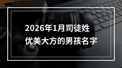 2026年1月司徒姓优美大方的男孩名字