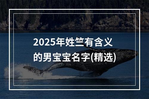 2025年姓竺有含义的男宝宝名字(精选)