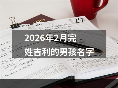 2026年2月完姓吉利的男孩名字
