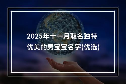 2025年十一月取名独特优美的男宝宝名字(优选)