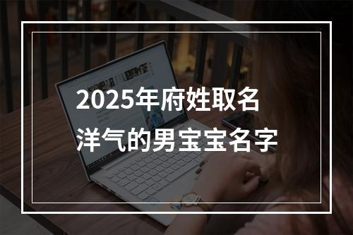 2025年府姓取名洋气的男宝宝名字