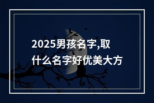 2025男孩名字,取什么名字好优美大方
