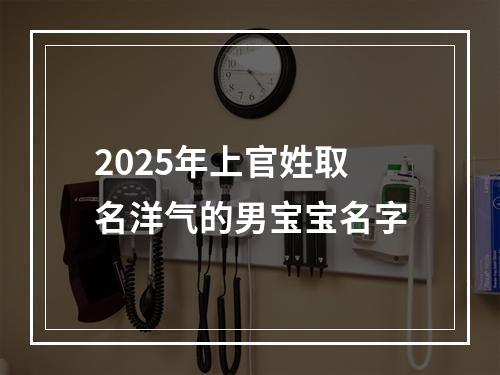 2025年上官姓取名洋气的男宝宝名字
