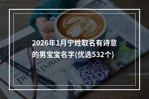 2026年1月宁姓取名有诗意的男宝宝名字(优选532个)