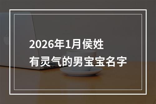 2026年1月侯姓有灵气的男宝宝名字