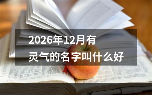 2026年12月有灵气的名字叫什么好