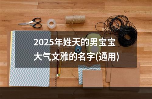 2025年姓天的男宝宝大气文雅的名字(通用)