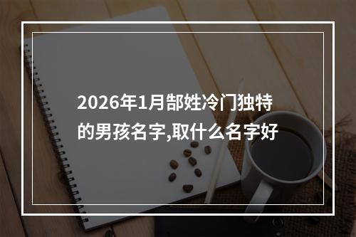 2026年1月郜姓冷门独特的男孩名字,取什么名字好