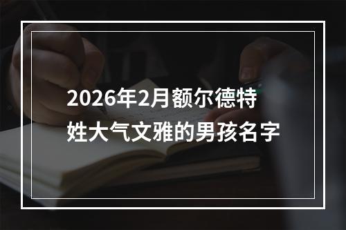 2026年2月额尔德特姓大气文雅的男孩名字