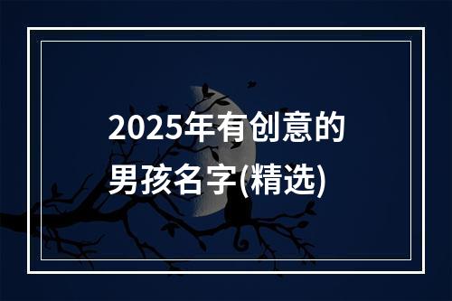 2025年有创意的男孩名字(精选)