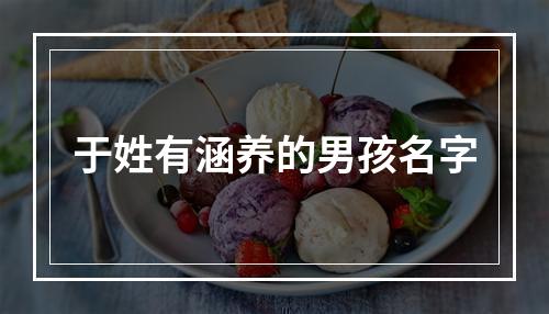 于姓有涵养的男孩名字