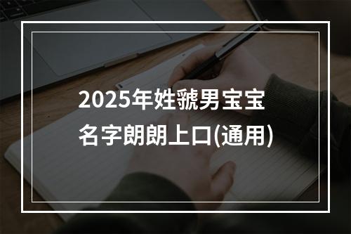 2025年姓虢男宝宝名字朗朗上口(通用)