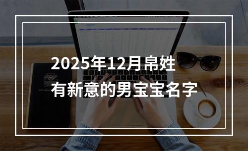 2025年12月帛姓有新意的男宝宝名字