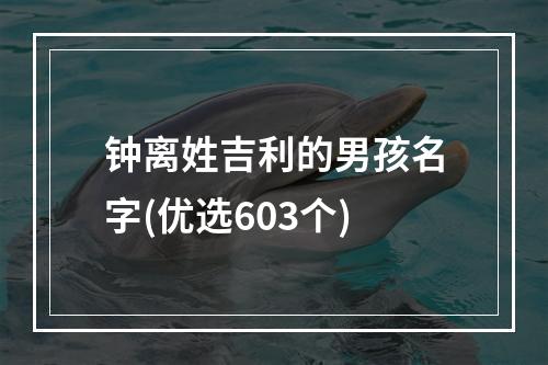 钟离姓吉利的男孩名字(优选603个)