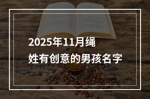 2025年11月绳姓有创意的男孩名字