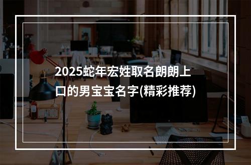 2025蛇年宏姓取名朗朗上口的男宝宝名字(精彩推荐)