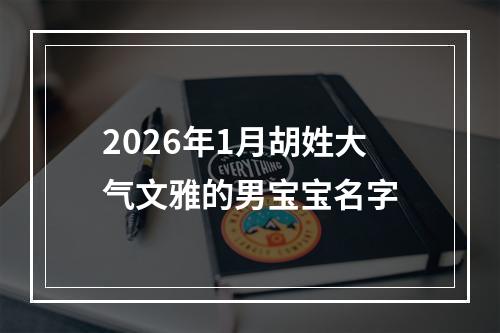2026年1月胡姓大气文雅的男宝宝名字