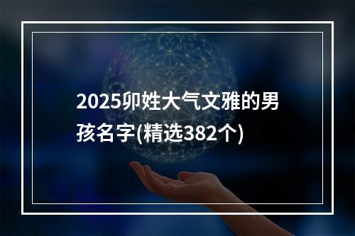 2025卯姓大气文雅的男孩名字(精选382个)