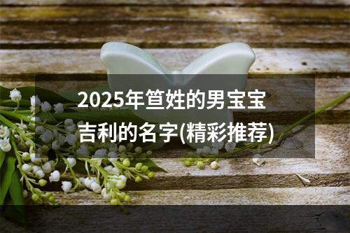2025年笪姓的男宝宝吉利的名字(精彩推荐)