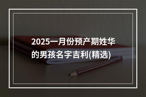 2025一月份预产期姓华的男孩名字吉利(精选)