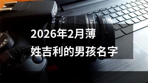 2026年2月薄姓吉利的男孩名字