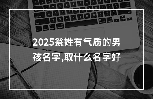 2025瓮姓有气质的男孩名字,取什么名字好