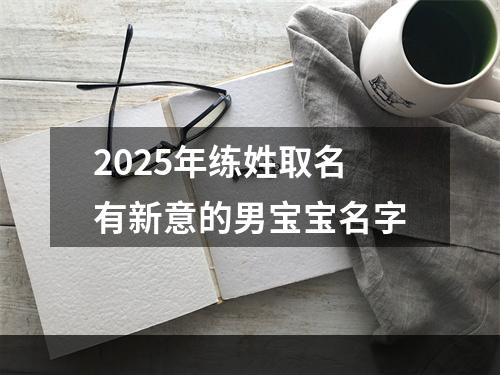 2025年练姓取名有新意的男宝宝名字