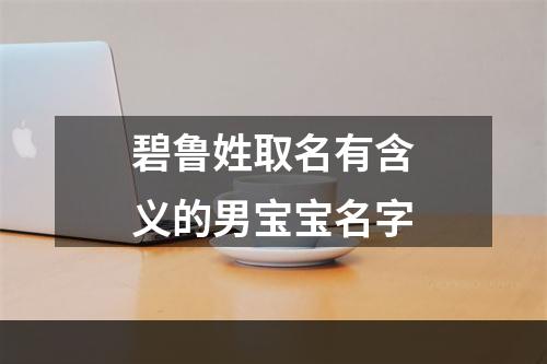 碧鲁姓取名有含义的男宝宝名字