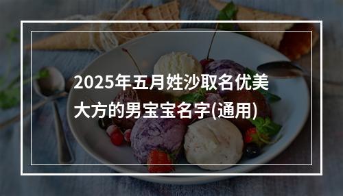 2025年五月姓沙取名优美大方的男宝宝名字(通用)