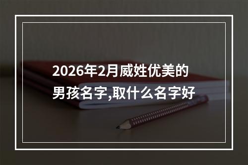 2026年2月威姓优美的男孩名字,取什么名字好