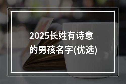 2025长姓有诗意的男孩名字(优选)