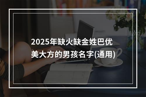 2025年缺火缺金姓巴优美大方的男孩名字(通用)