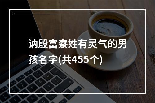 讷殷富察姓有灵气的男孩名字(共455个)