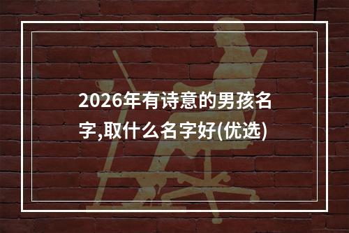 2026年有诗意的男孩名字,取什么名字好(优选)