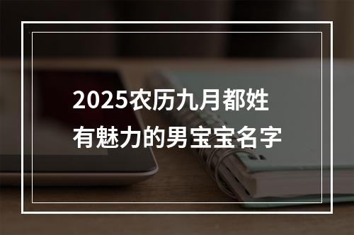 2025农历九月都姓有魅力的男宝宝名字