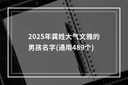 2025年龚姓大气文雅的男孩名字(通用489个)