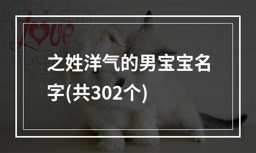 之姓洋气的男宝宝名字(共302个)