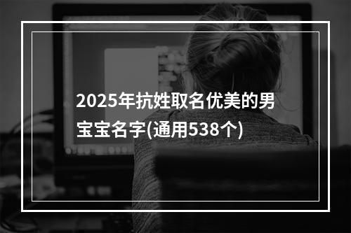 2025年抗姓取名优美的男宝宝名字(通用538个)