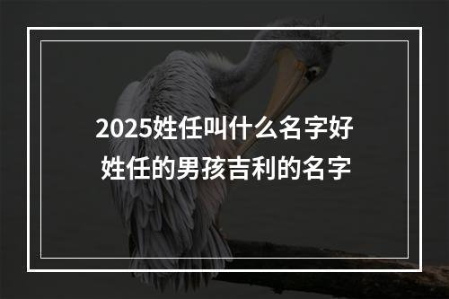 2025姓任叫什么名字好 姓任的男孩吉利的名字