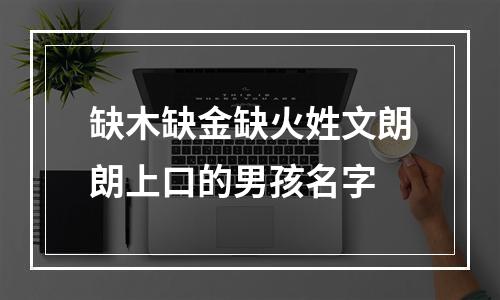 缺木缺金缺火姓文朗朗上口的男孩名字